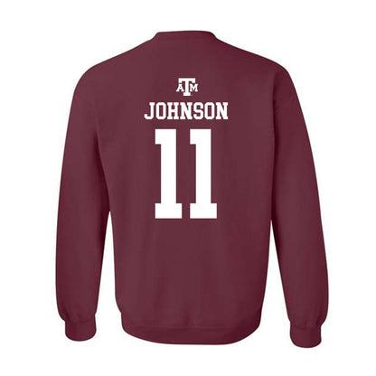 Texas A&M - NCAA Football : Kelshaun Johnson - Maroon Out 2026 Crewneck Sweatshirt-1