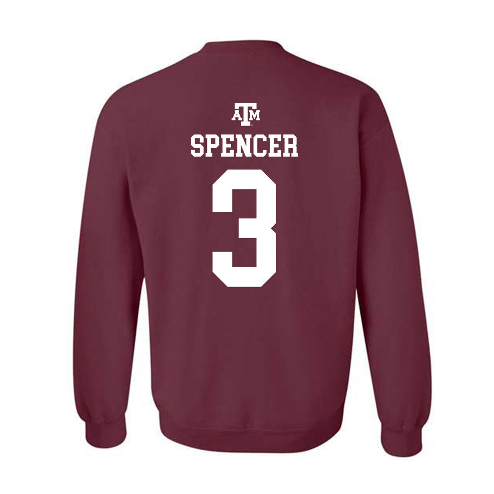Texas A&M - NCAA Softball : Trinitey Spencer - Maroon Out 2026 Crewneck Sweatshirt-1