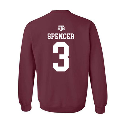 Texas A&M - NCAA Softball : Trinitey Spencer - Maroon Out 2026 Crewneck Sweatshirt-1