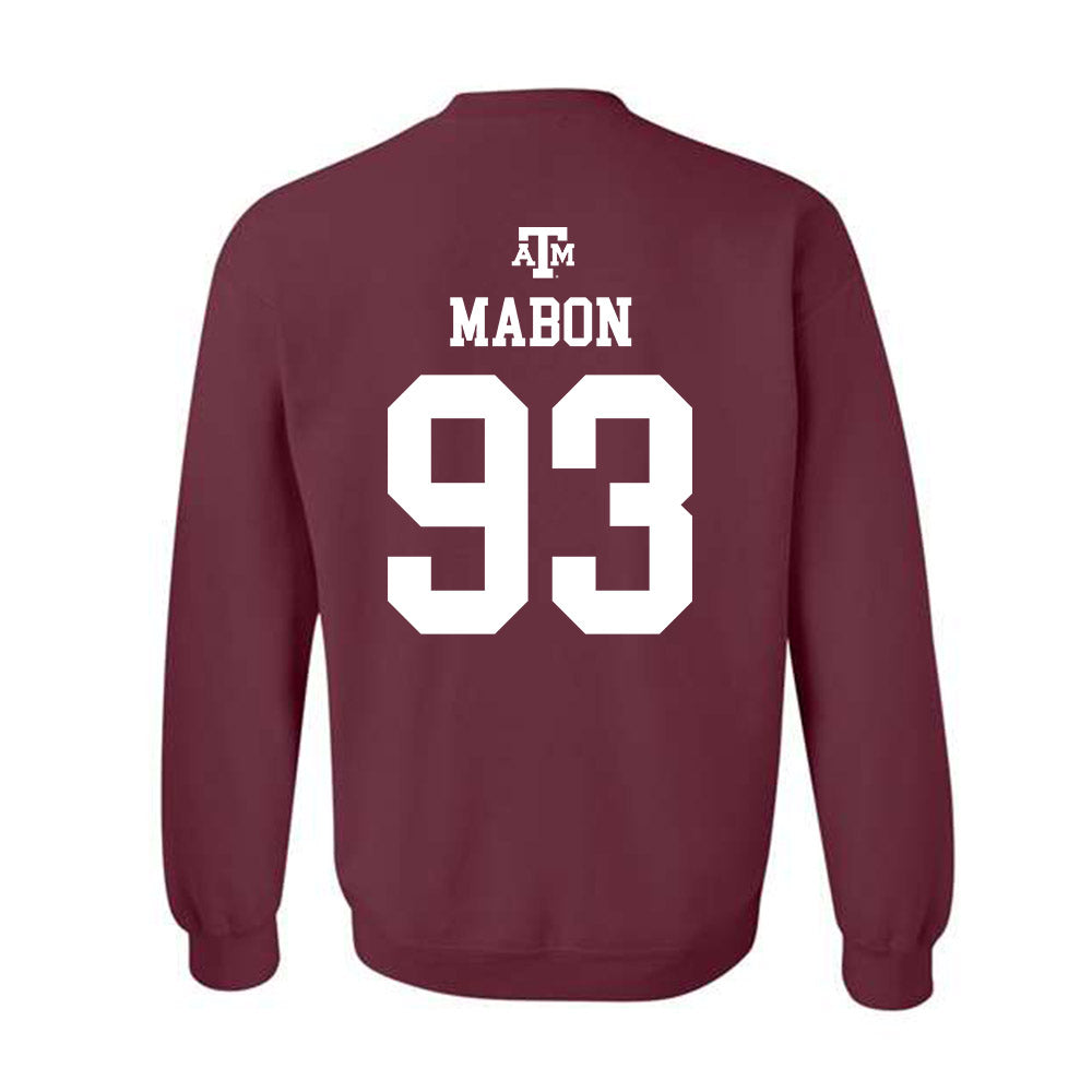 Texas A&M - NCAA Football : Nathan Mabon - Maroon Out 2026 Crewneck Sweatshirt-1
