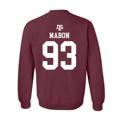 Texas A&M - NCAA Football : Nathan Mabon - Maroon Out 2026 Crewneck Sweatshirt-1