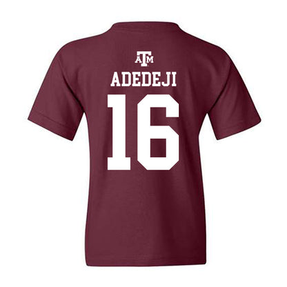 Texas A&M - NCAA Women's Volleyball : Lolufe Adedeji - Maroon Out 2026 Youth T-Shirt-1