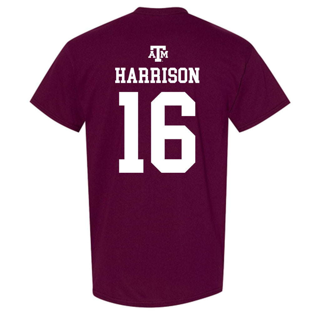 Texas A&M - NCAA Baseball : Bear Harrison - Maroon Out 2026 T-Shirt-1