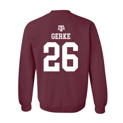 Texas A&M - NCAA Football : Layne Gerke - Maroon Out 2026 Crewneck Sweatshirt-1