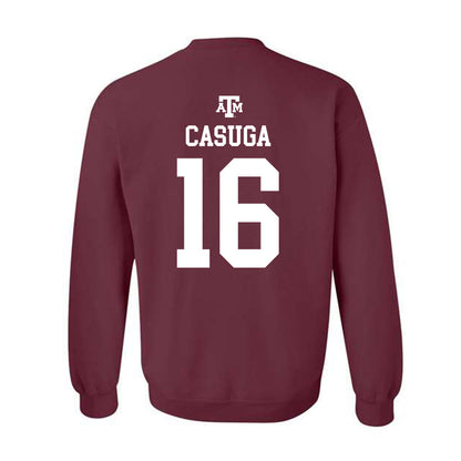 Texas A&M - NCAA Football : Helaman Casuga - Maroon Out 2026 Crewneck Sweatshirt-1