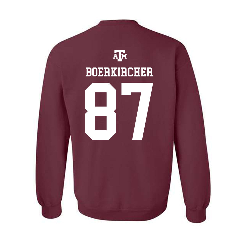 Texas A&M - NCAA Football : Nate Boerkircher - Maroon Out 2026 Crewneck Sweatshirt-1