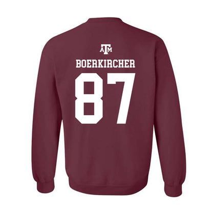 Texas A&M - NCAA Football : Nate Boerkircher - Maroon Out 2026 Crewneck Sweatshirt-1