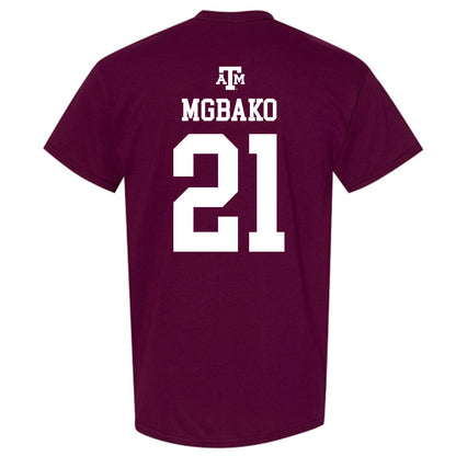 Texas A&M - NCAA Men's Basketball : Mackenzie Mgbako - Maroon Out 2026 T-Shirt-1