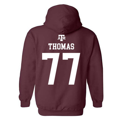 Texas A&M - NCAA Football : Tyler Thomas - Maroon Out 2026 Hooded Sweatshirt-1