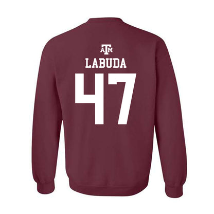 Texas A&M - NCAA Baseball : Blake Labuda - Maroon Out 2026 Crewneck Sweatshirt-1