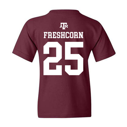 Texas A&M - NCAA Baseball : Clayton Freshcorn - Maroon Out 2026 Youth T-Shirt-1