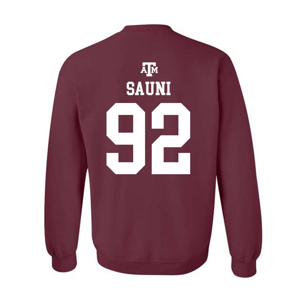 Texas A&M - NCAA Softball : Madison Sauni - Maroon Out 2026 Crewneck Sweatshirt-1