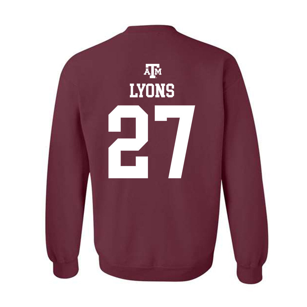 Texas A&M - NCAA Baseball : Gavin Lyons - Maroon Out 2026 Crewneck Sweatshirt-1