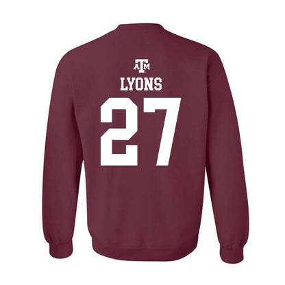 Texas A&M - NCAA Baseball : Gavin Lyons - Maroon Out 2026 Crewneck Sweatshirt-1