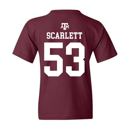 Texas A&M - NCAA Football : Jadon Scarlett - Maroon Out 2026 Youth T-Shirt-1