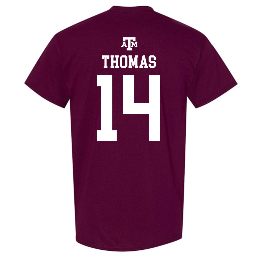 Texas A&M - NCAA Football : Jayvon Thomas - Maroon Out 2026 T-Shirt-1