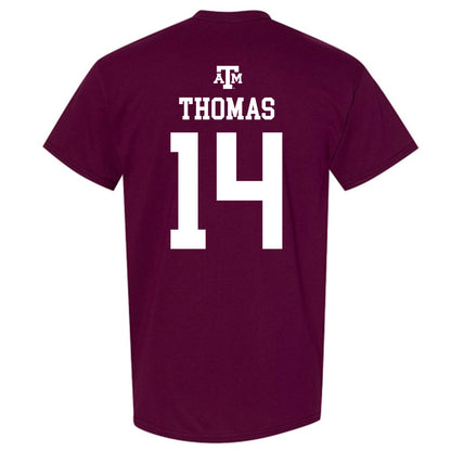 Texas A&M - NCAA Football : Jayvon Thomas - Maroon Out 2026 T-Shirt-1