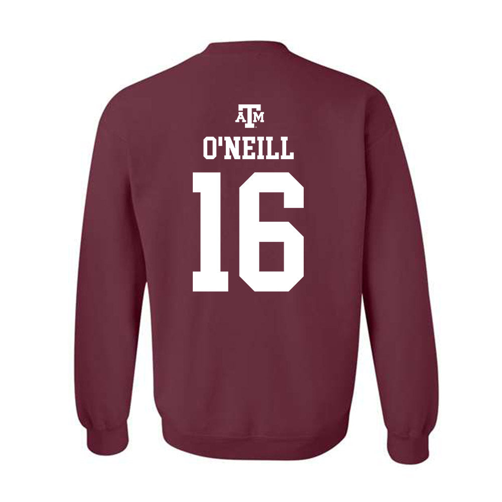 Texas A&M - NCAA Football : Miles O'Neill - Maroon Out 2026 Crewneck Sweatshirt-1