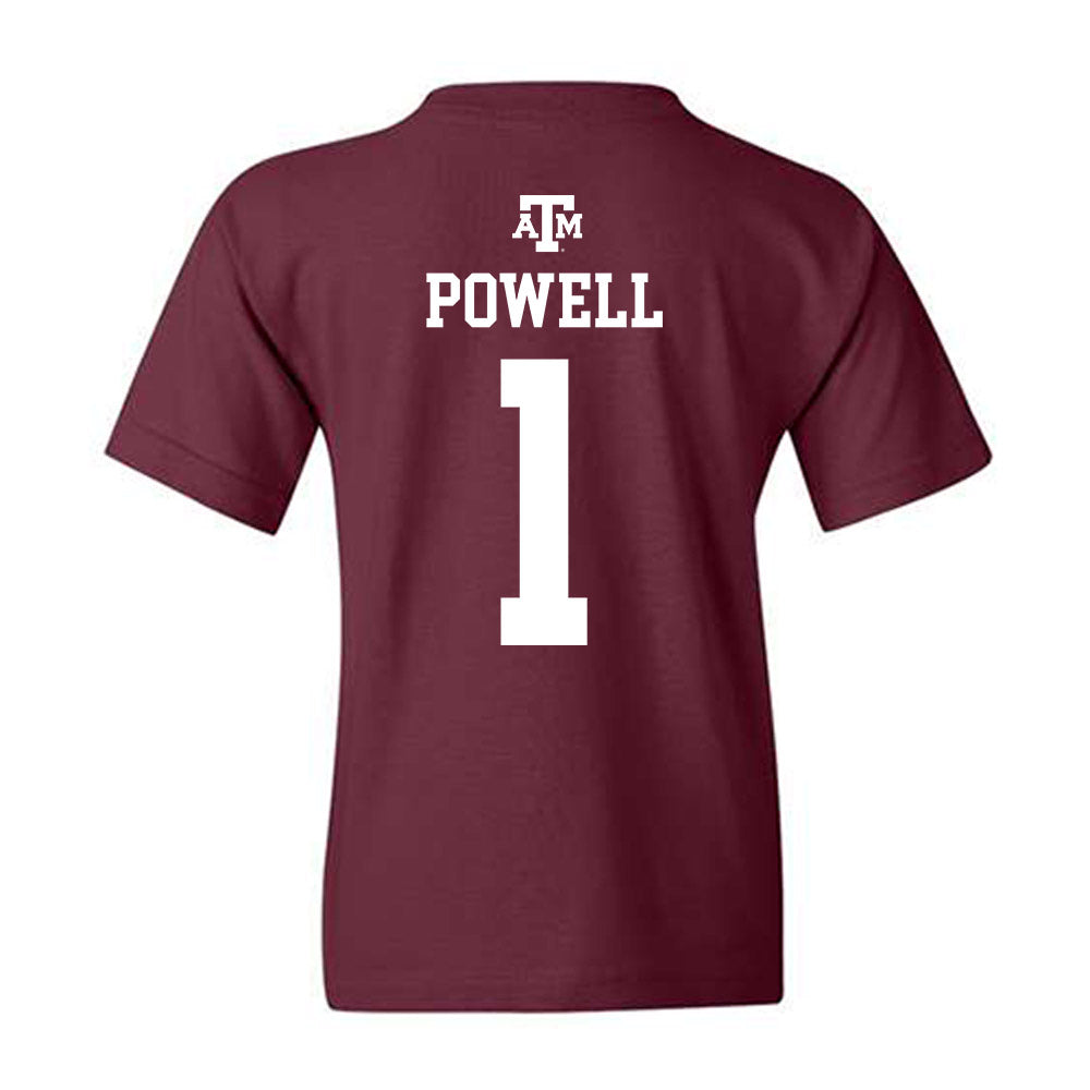Texas A&M - NCAA Softball : Kennedy Powell - Maroon Out 2026 Youth T-Shirt-1