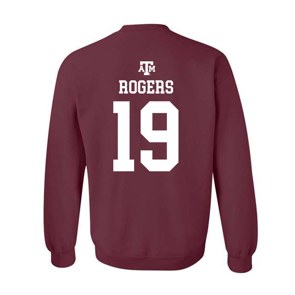 Texas A&M - NCAA Football : Bravion Rogers - Maroon Out 2026 Crewneck Sweatshirt-1