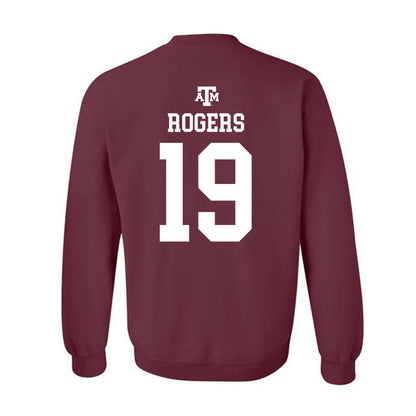 Texas A&M - NCAA Football : Bravion Rogers - Maroon Out 2026 Crewneck Sweatshirt-1