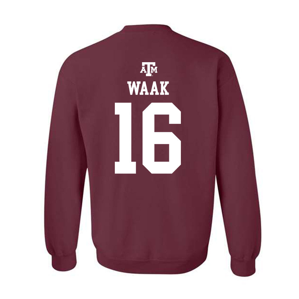 Texas A&M - NCAA Women's Volleyball : Maddie Waak - Maroon Out 2026 Crewneck Sweatshirt-1