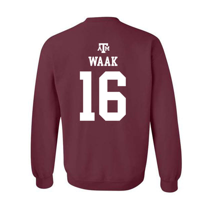 Texas A&M - NCAA Women's Volleyball : Maddie Waak - Maroon Out 2026 Crewneck Sweatshirt-1