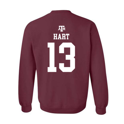 Texas A&M - NCAA Football : Brady Hart - Maroon Out 2026 Crewneck Sweatshirt-1