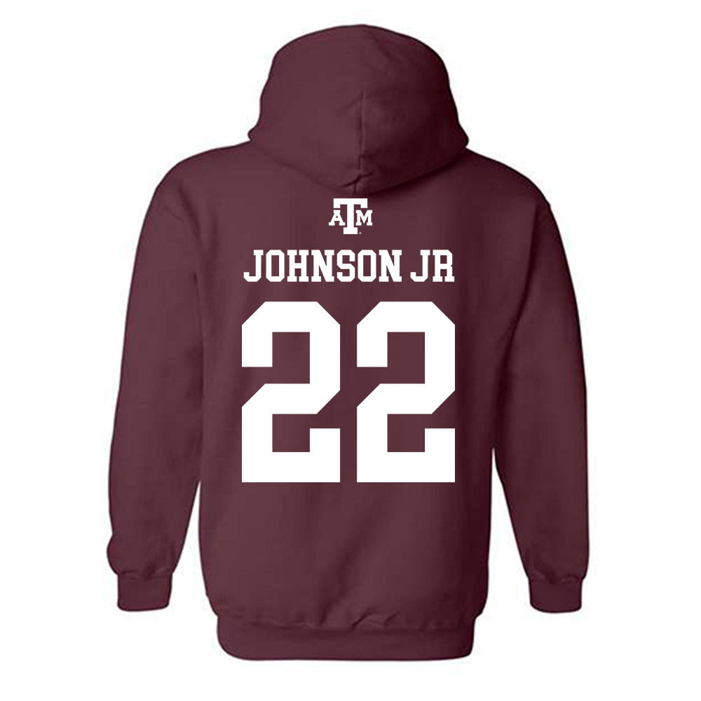 Texas A&M - NCAA Football : Rashad "Tom Tom" Johnson Jr - Maroon Out 2026 Hooded Sweatshirt-1