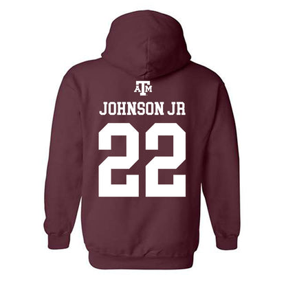 Texas A&M - NCAA Football : Rashad "Tom Tom" Johnson Jr - Maroon Out 2026 Hooded Sweatshirt-1