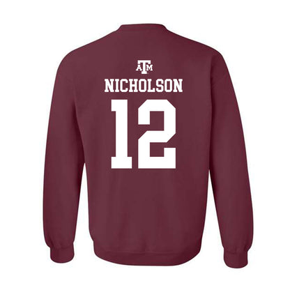 Texas A&M - NCAA Women's Volleyball : Lily Nicholson - Maroon Out 2026 Crewneck Sweatshirt-1