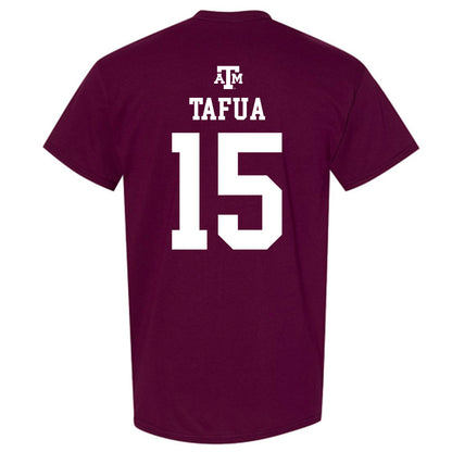 Texas A&M - NCAA Football : Caleb Tafua - Maroon Out 2026 T-Shirt-1