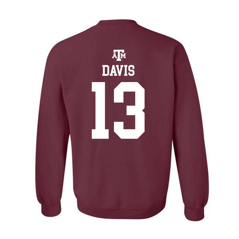 Texas A&M - NCAA Football : Myles Davis - Maroon Out 2026 Crewneck Sweatshirt-1