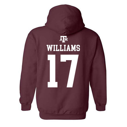 Texas A&M - NCAA Football : Madden Williams - Maroon Out 2026 Hooded Sweatshirt-1