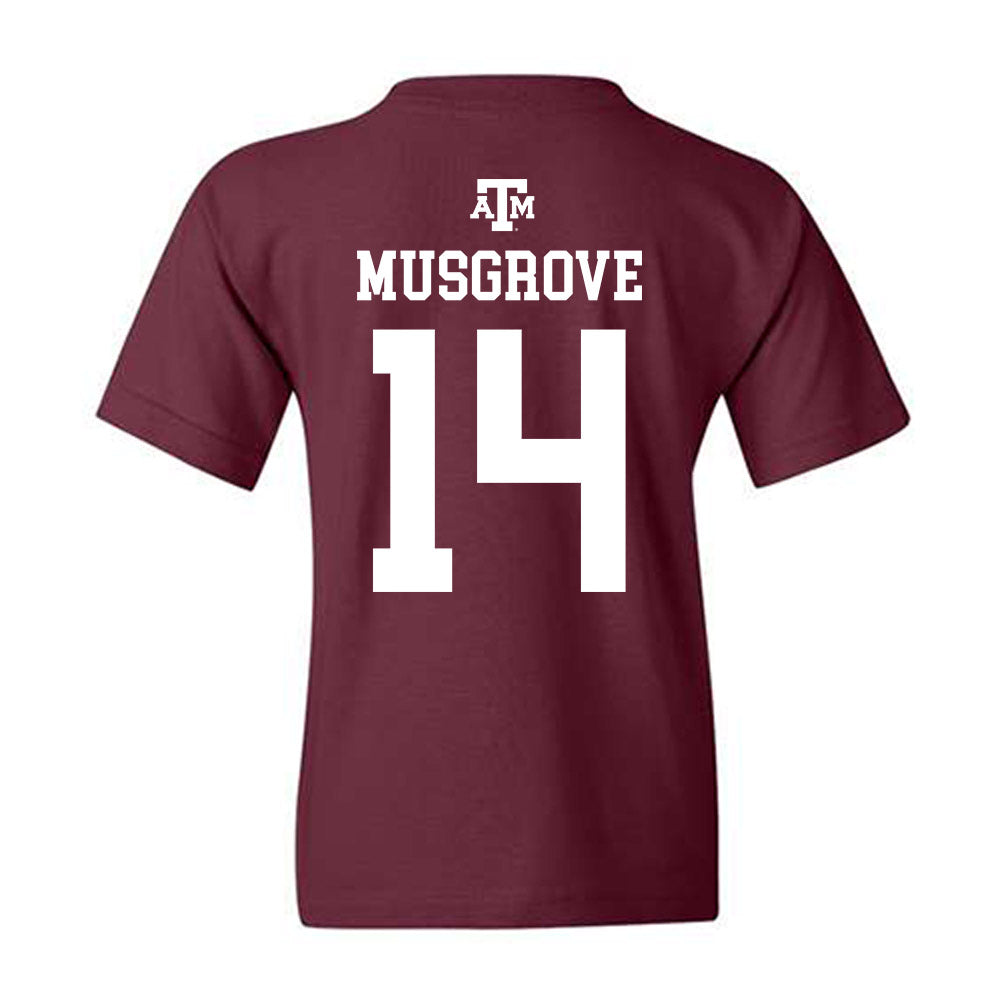 Texas A&M - NCAA Women's Volleyball : Kirra Musgrove - Maroon Out 2026 Youth T-Shirt-1