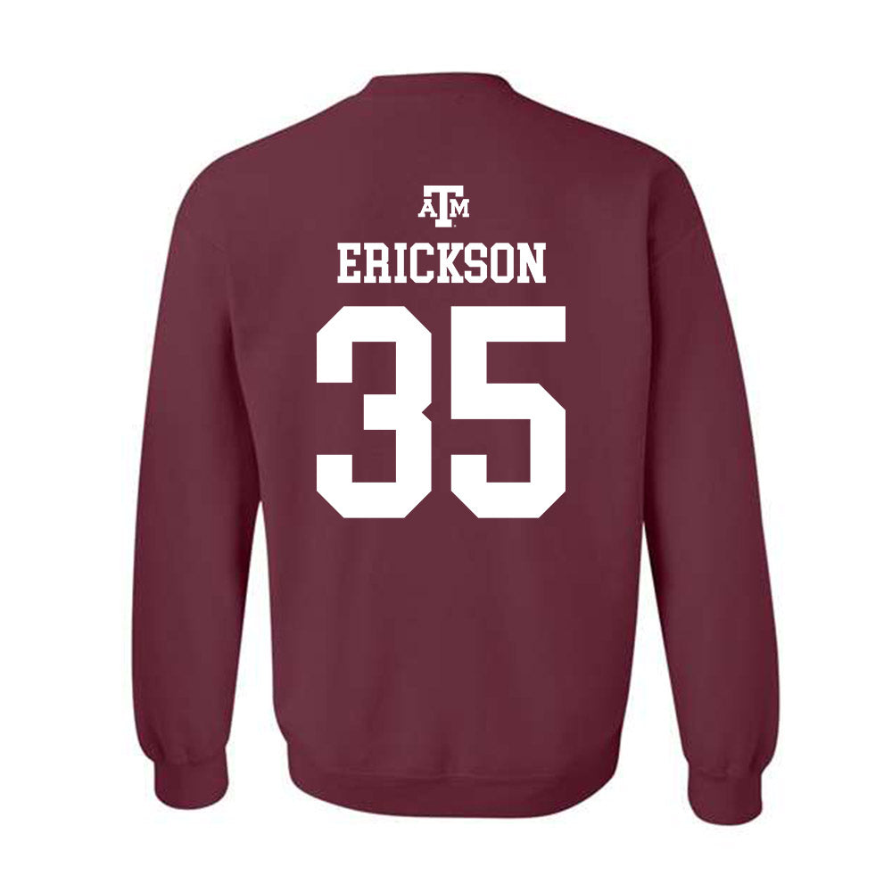 Texas A&M - NCAA Baseball : Sam Erickson - Maroon Out 2026 Crewneck Sweatshirt-1