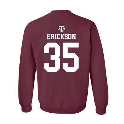 Texas A&M - NCAA Baseball : Sam Erickson - Maroon Out 2026 Crewneck Sweatshirt-1