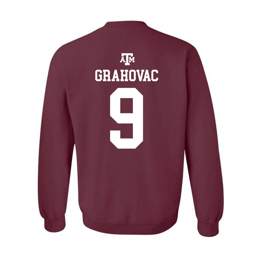 Texas A&M - NCAA Baseball : Gavin Grahovac - Maroon Out 2026 Crewneck Sweatshirt-1