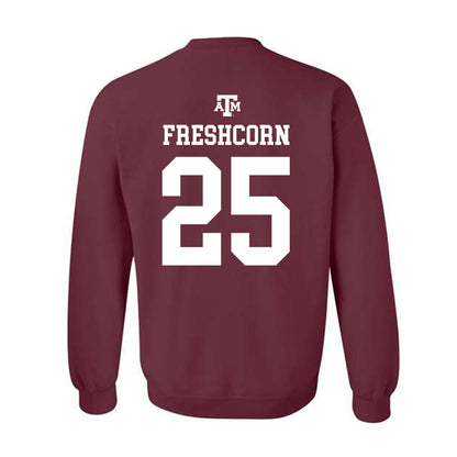 Texas A&M - NCAA Baseball : Clayton Freshcorn - Maroon Out 2026 Crewneck Sweatshirt-1