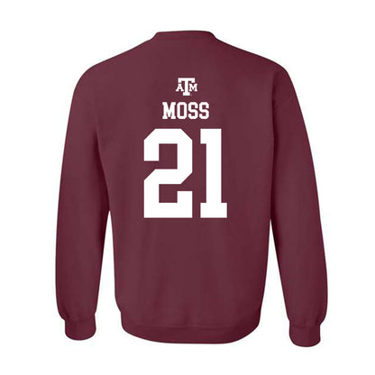 Texas A&M - NCAA Baseball : Weston Moss - Maroon Out 2026 Crewneck Sweatshirt-1