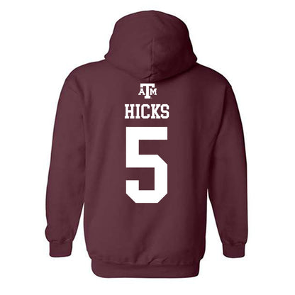 Texas A&M - NCAA Football : DJ Hicks - Maroon Out 2026 Hooded Sweatshirt-1