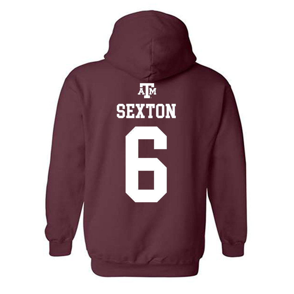 Texas A&M - NCAA Women's Soccer : Ava Sexton - Maroon Out 2026 Hooded Sweatshirt-1