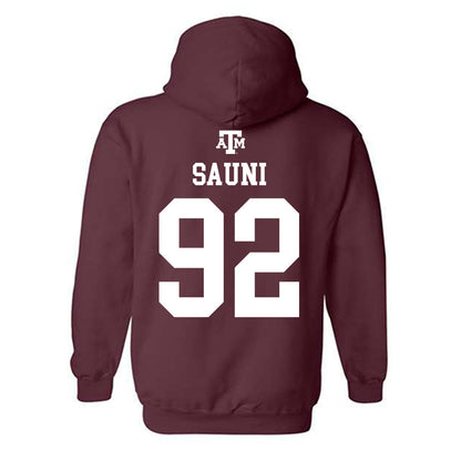 Texas A&M - NCAA Softball : Madison Sauni - Maroon Out 2026 Hooded Sweatshirt-1