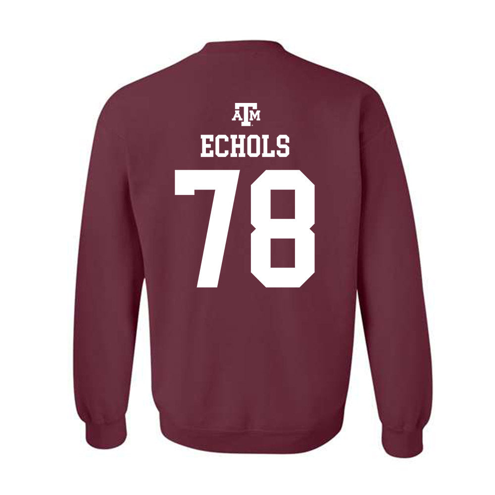 Texas A&M - NCAA Football : Coen Echols - Maroon Out 2026 Crewneck Sweatshirt-1