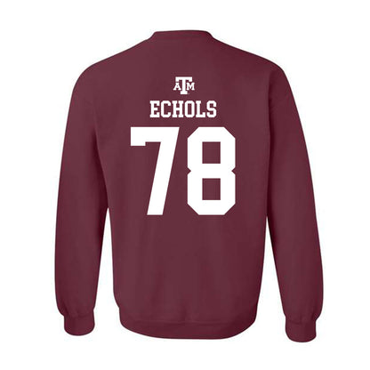 Texas A&M - NCAA Football : Coen Echols - Maroon Out 2026 Crewneck Sweatshirt-1