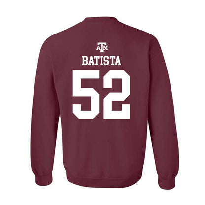 Texas A&M - NCAA Baseball : Elijah Batista - Maroon Out 2026 Crewneck Sweatshirt-1