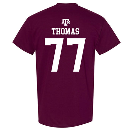 Texas A&M - NCAA Football : Tyler Thomas - Maroon Out 2026 T-Shirt-1