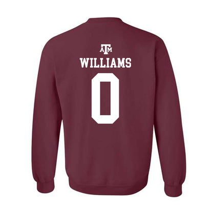 Texas A&M - NCAA Football : Scooby Williams - Maroon Out 2026 Crewneck Sweatshirt-1