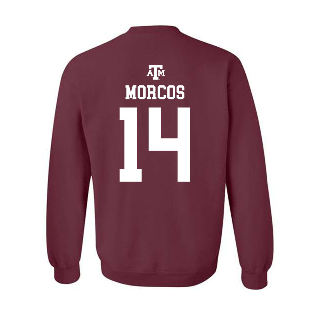 Texas A&M - NCAA Football : Eli Morcos - Maroon Out 2026 Crewneck Sweatshirt-1