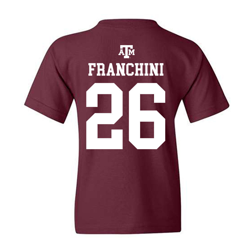 Texas A&M - NCAA Women's Basketball : Anita Franchini - Maroon Out 2026 Youth T-Shirt-1